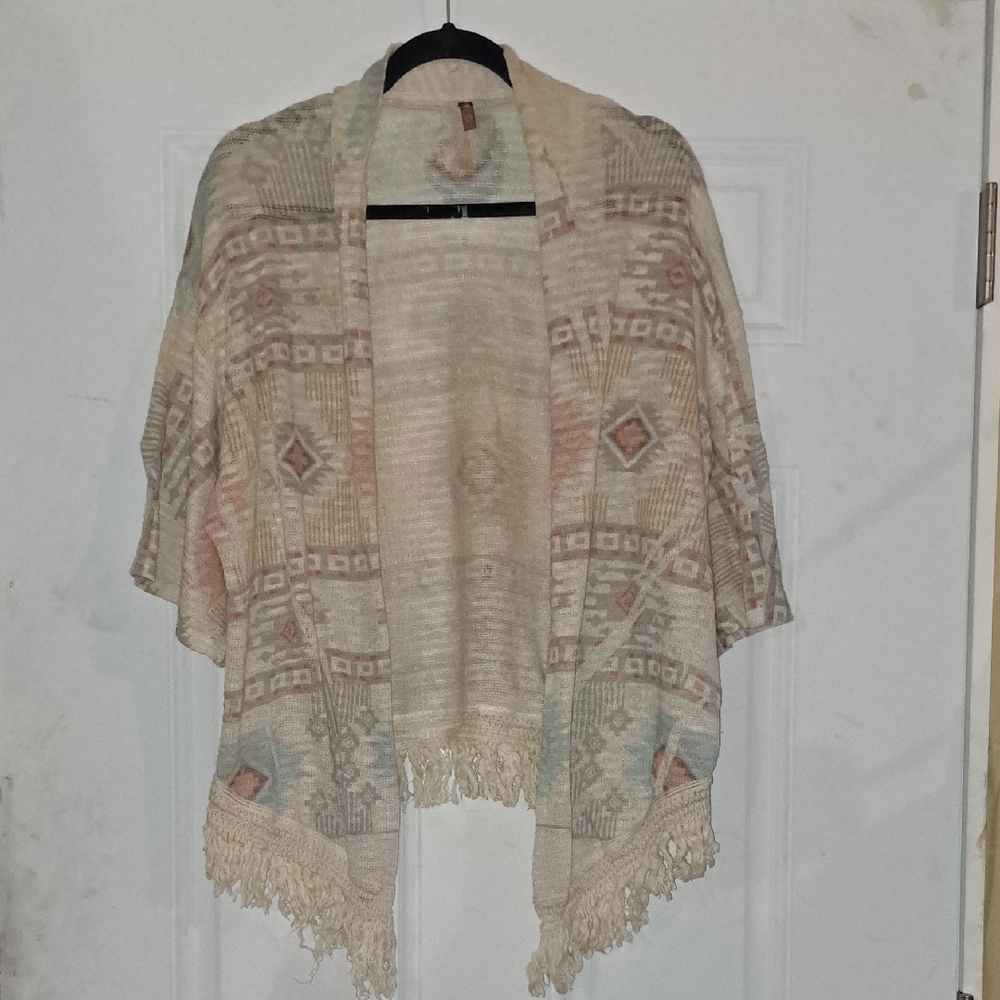 Mauve Textured Knit with Lace Detail